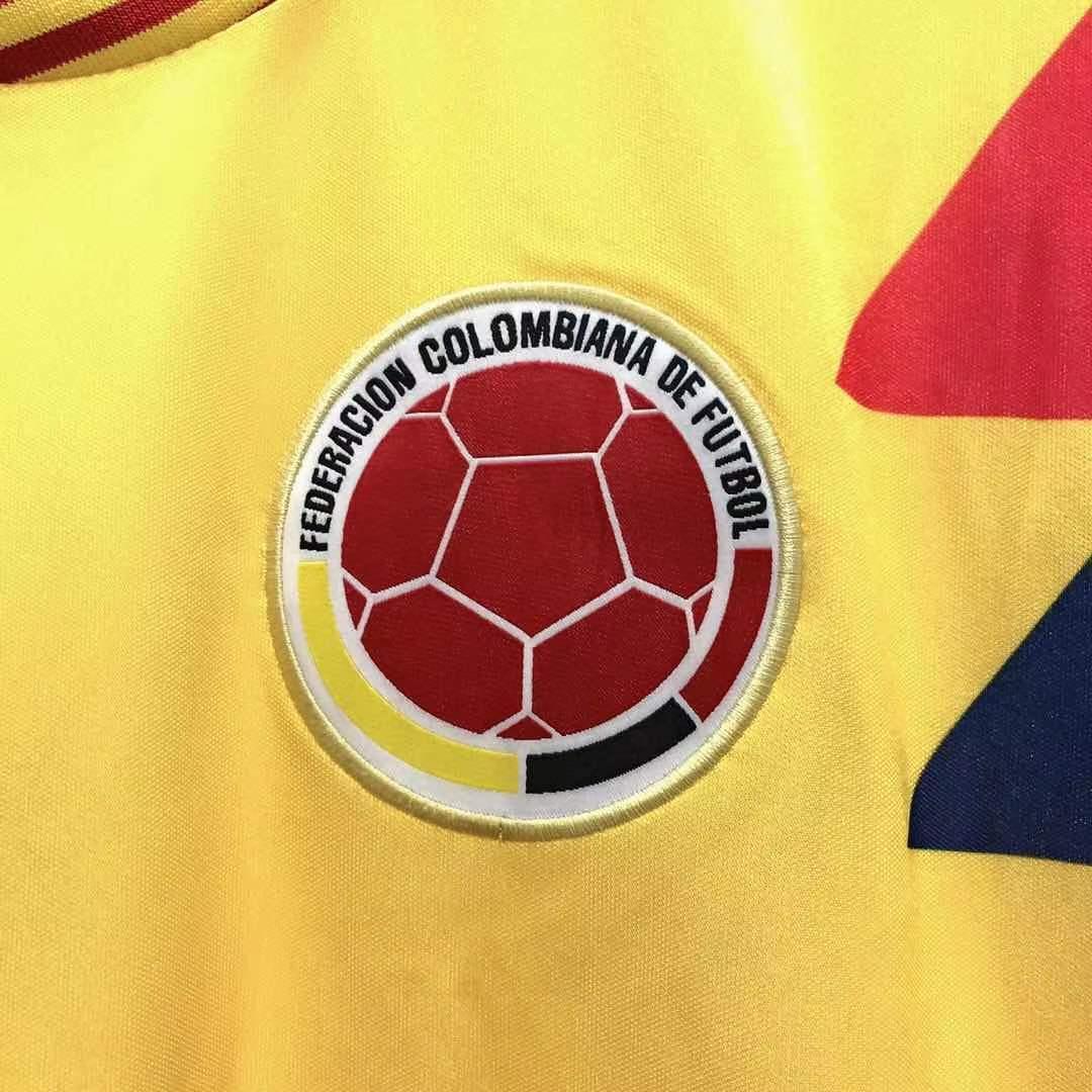 Colombia 1990/91 Yellow/Red Home Jersey