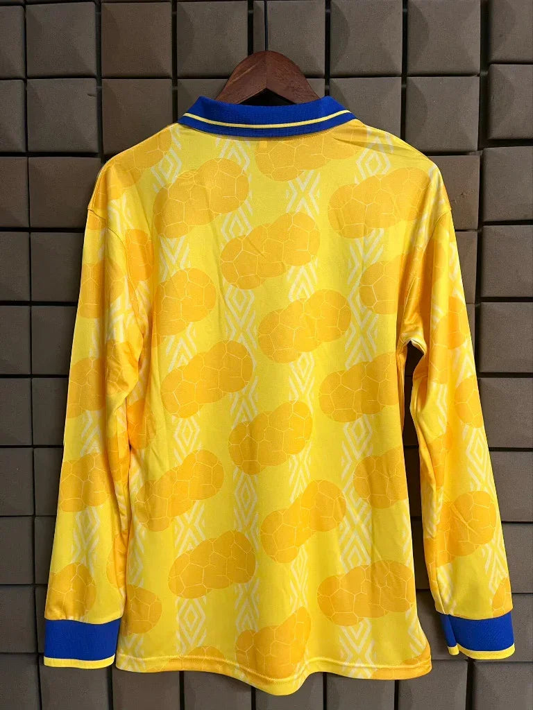 Colombia 1994 Retro Blue Away Long Sleeve Jersey