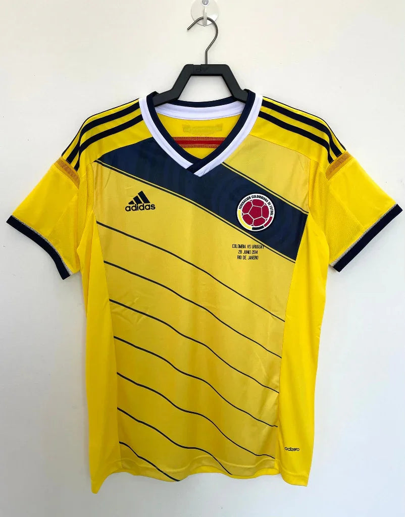 Colombia 2014 Yellow/Black/White Home Jersey