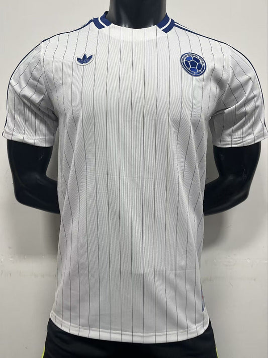 Colombia 2026 White/Blue Pinstripes Jersey