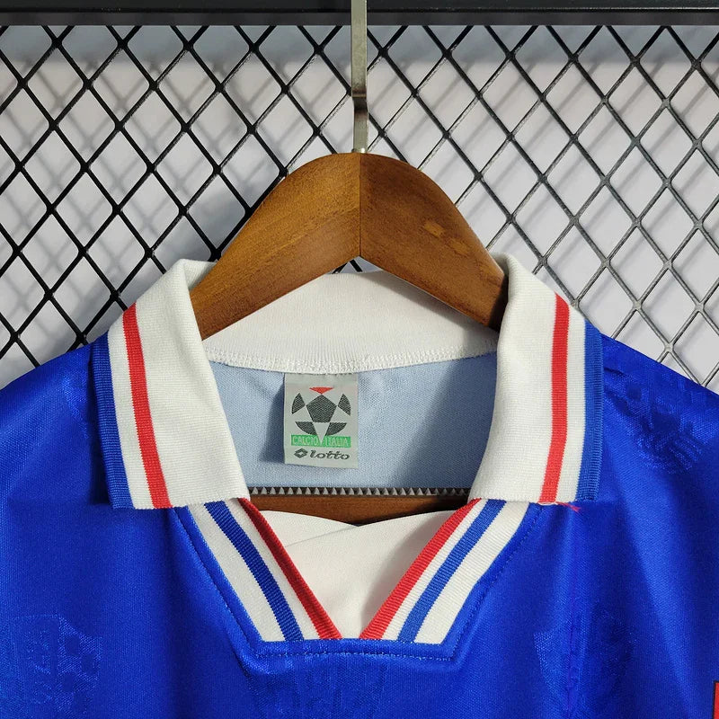 Croacia 1998 Vintage Retro Blue Away Jersey