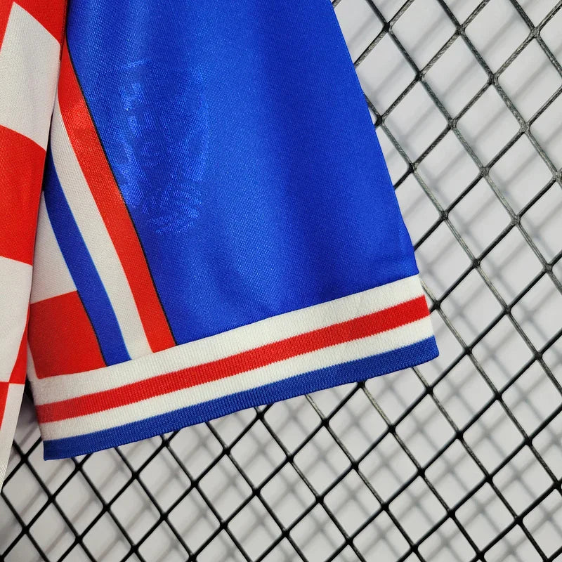 Croacia 1998 Vintage Retro Blue Away Jersey