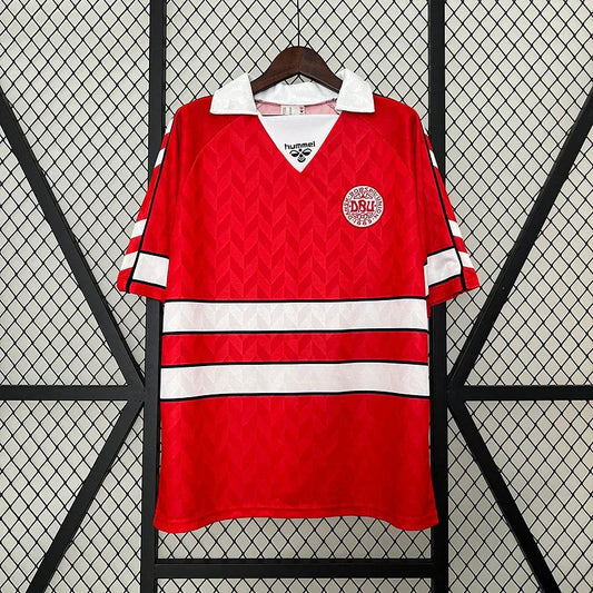Denmark 1998 Retro Red/White Home Jersey