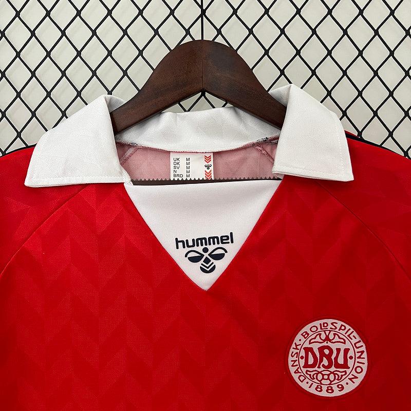 Denmark 1998 Retro Red/White Home Jersey