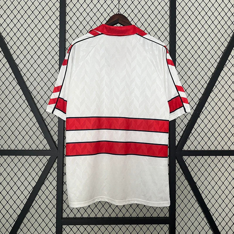 Denmark 1998 Retro White/Red Away Jersey
