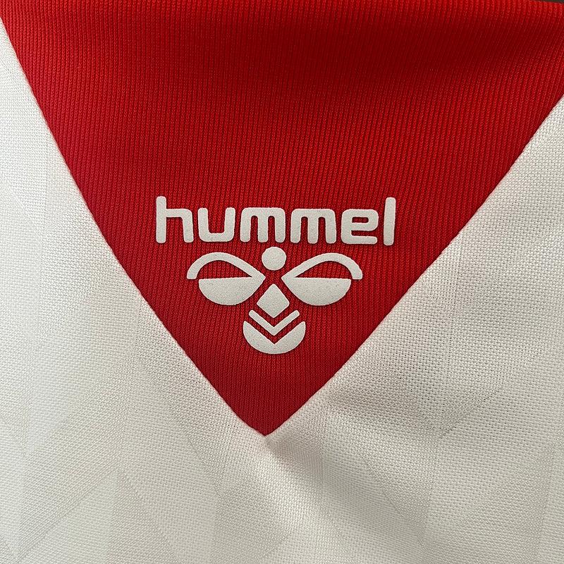 Denmark 1998 Retro White/Red Away Jersey