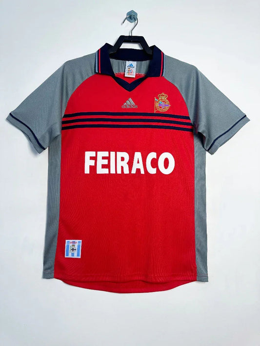 Deportivo La Coruna 1998/99 Retro Red/Gray Away Jersey