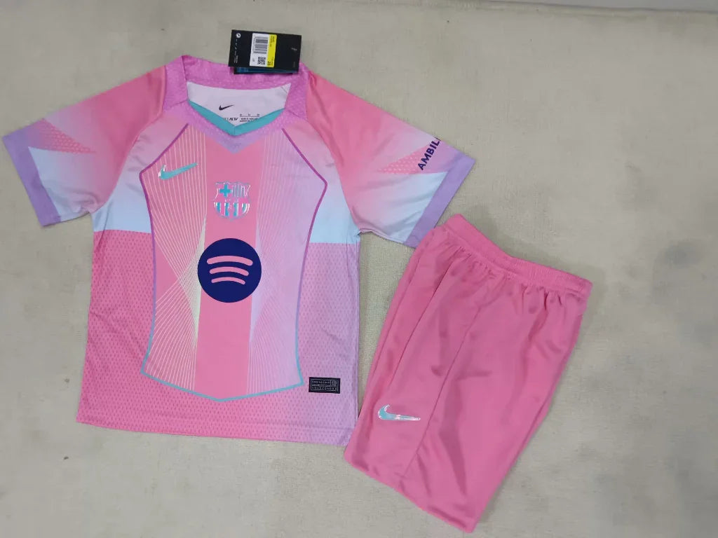 FC Barcelona 25/26 Kids Pink Jersey Set