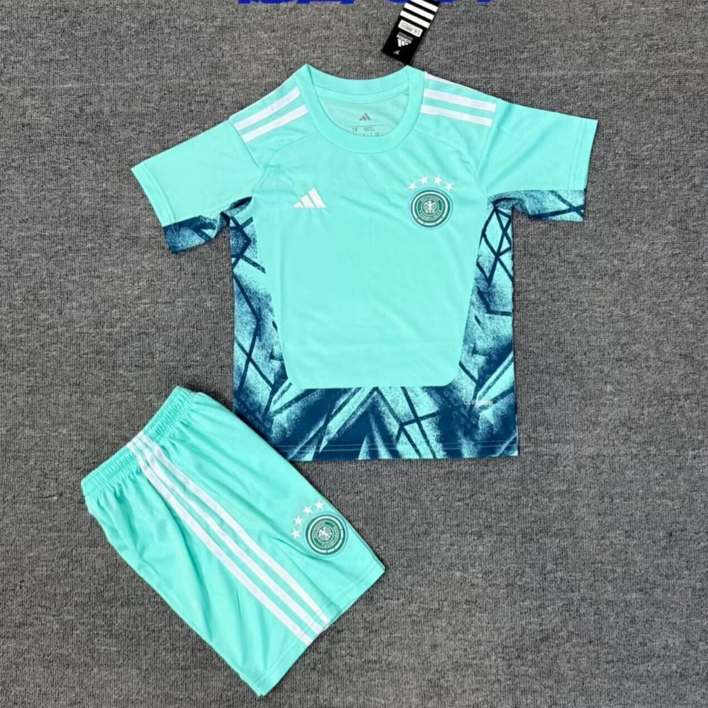 Germany 25/26 Blue Home Goalkeeper Kids Jersey Set