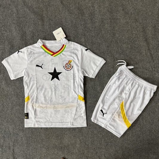 Ghana 25/26 White Home Kids Jersey Set