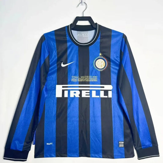 Inter Milan 2010 Vintage Retro Home Blue And Black Jersey