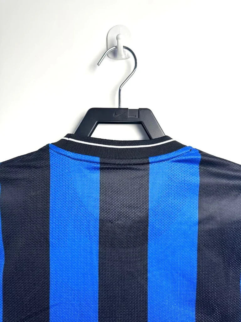 Inter Milan 2010 Vintage Retro Home Blue And Black Jersey