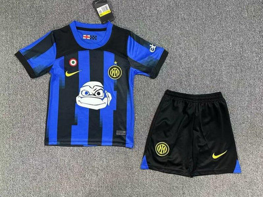 Inter Milan 2023/24 Retro Home (Teenage Mutant Ninja Turtles) Kids Jerset Set