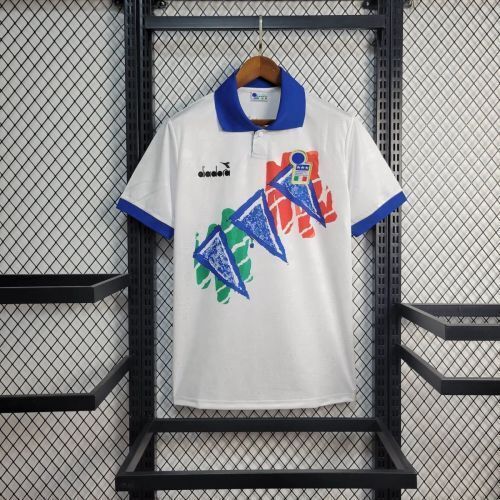 Italy 1994 Retro White/Blue Training Away Jersey