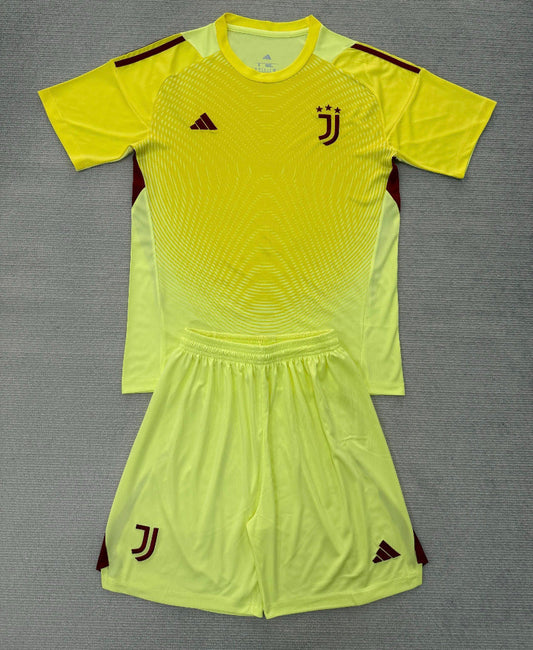Juventus 25/26 Goalkeeper Kids Yellow Jersey Set