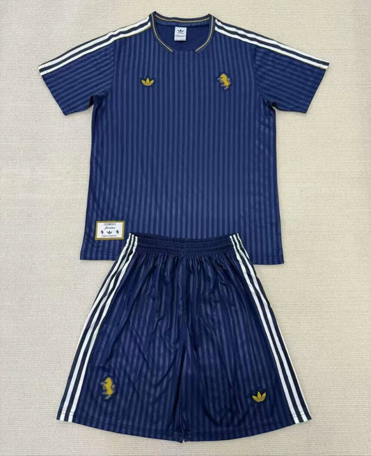 Juventus 25/26 Kids Blue Stripe Jersey Set