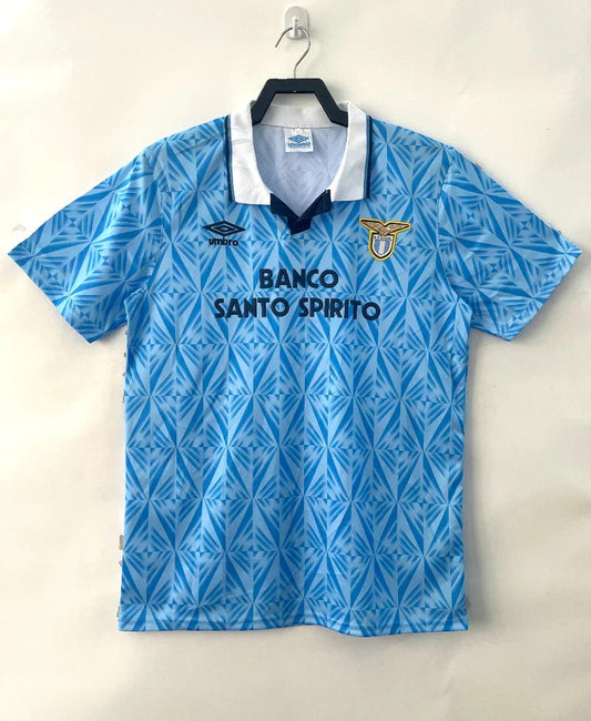 Lazio 1991 Vintage Retro Blue Home Jersey