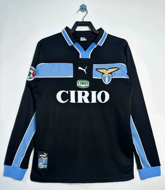 Lazio 1998/99 Vintage Retro Black Away Long Sleeves Jersey