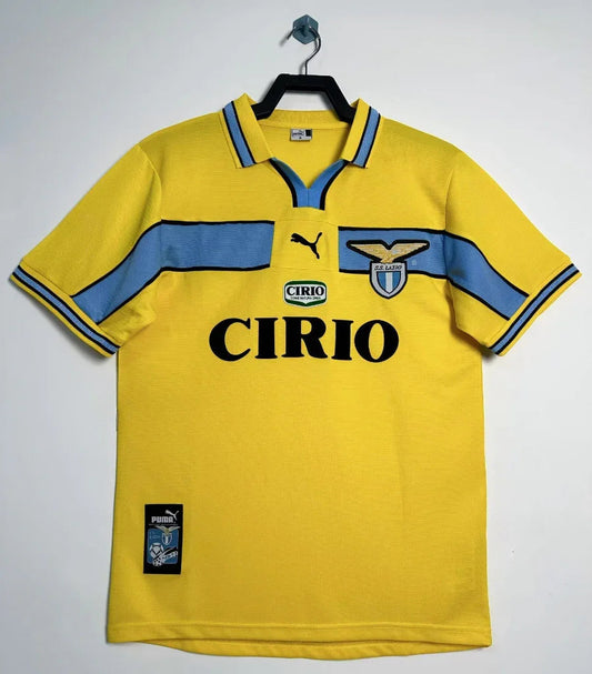 Lazio 1998/99 Vintage Retro Yellow Second Away Game Jersey