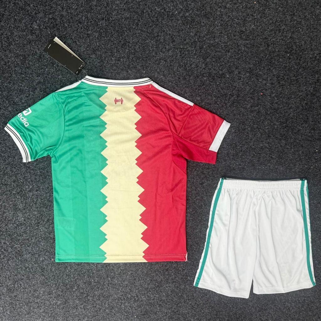 Liverpool 25/26 Red/Yellow/Green Kids Jersey Set