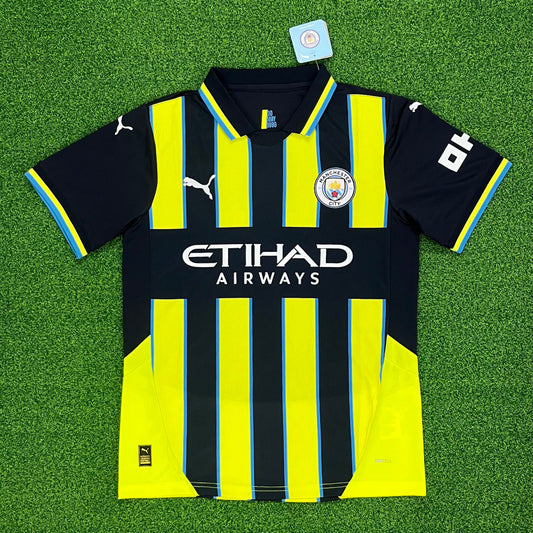 Manchester City 24/25 Yellow/Black Away Player Edition Jersey