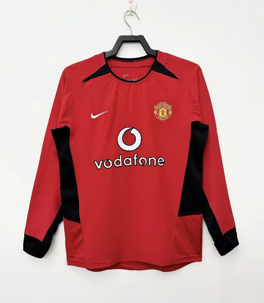 Manchester United 2002/04 Vintage Retro Home Long Sleeves Jersey