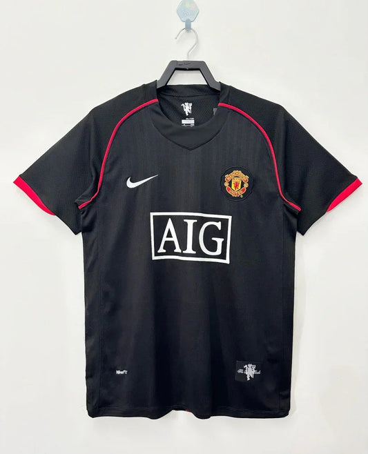 Manchester United 2007/08 Vintage Retro Away Black Jersey