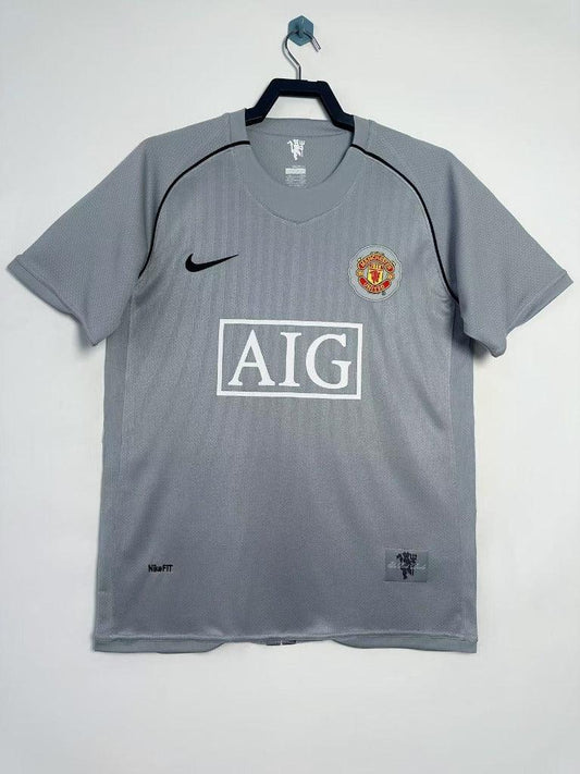 Manchester United 2007/08 Vintage Retro Goalkeeper Grey Jersey