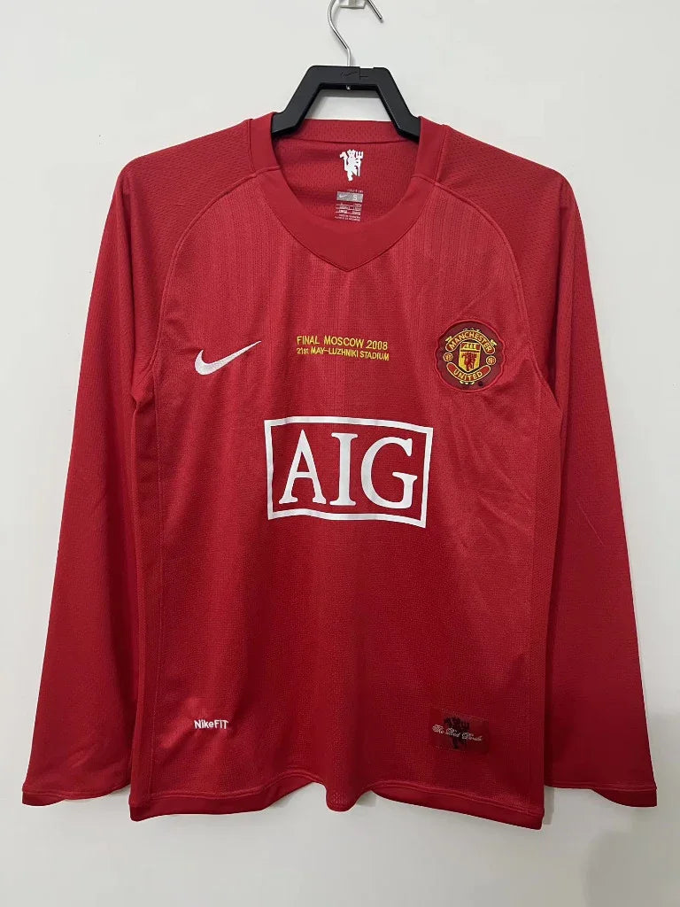 Manchester United 2007/08 Vintage Retro Home Champions League Jersey