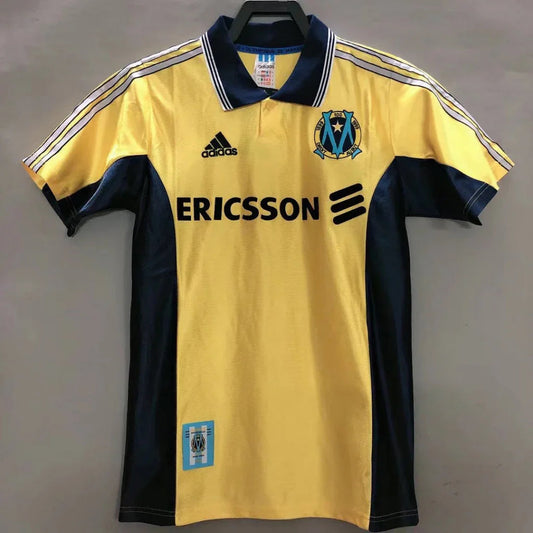 Marseille 1998/99 Vintage Retro Away Gold Jersey