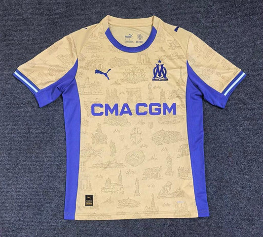 Marseille 25/26 Yellow/Blue Fourth Away Jersey