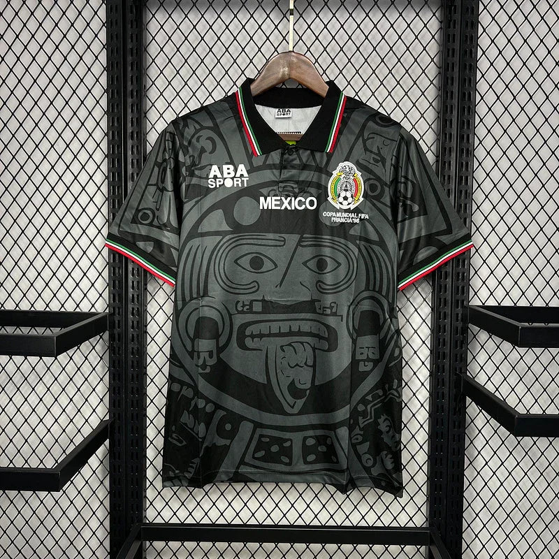 Mexico 1998 Vintage Retro Black Away Jersey