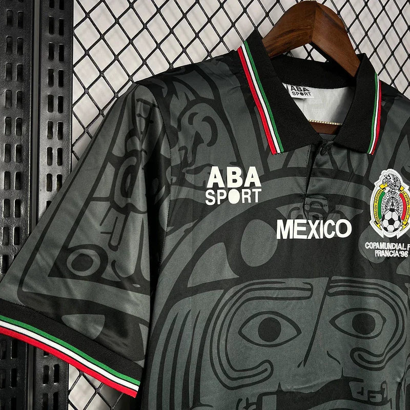 Mexico 1998 Vintage Retro Black Away Jersey