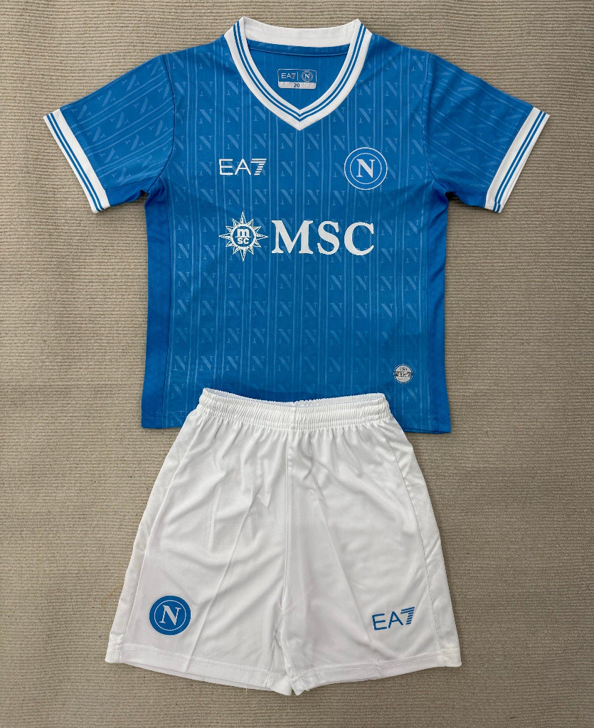 Napoli 25/26 Blue/White Home Kids Jersey Set