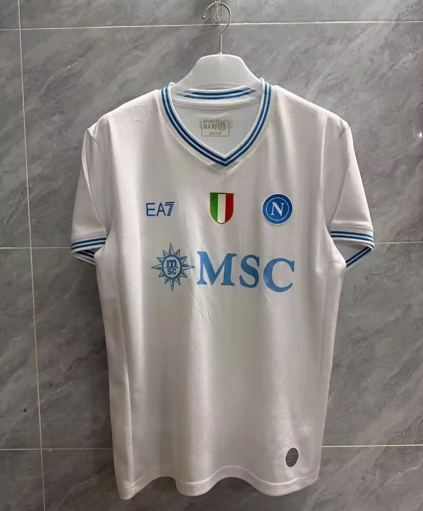 Napoli 25/26 White/Blue Champions League Away Jersey