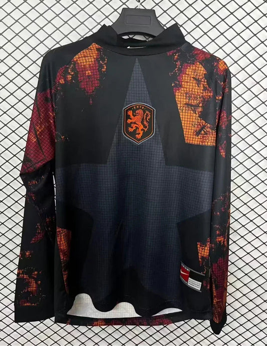 Netherlands 26/27 Hollywood Black Goalkeeper Long Sleeve Jersey