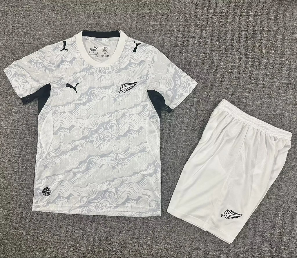 New Zealand 2026 White/Black Away Kids Jersey Set