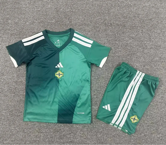 Northern Ireland 25/26 Green World Cup Home Kids Jersey Set