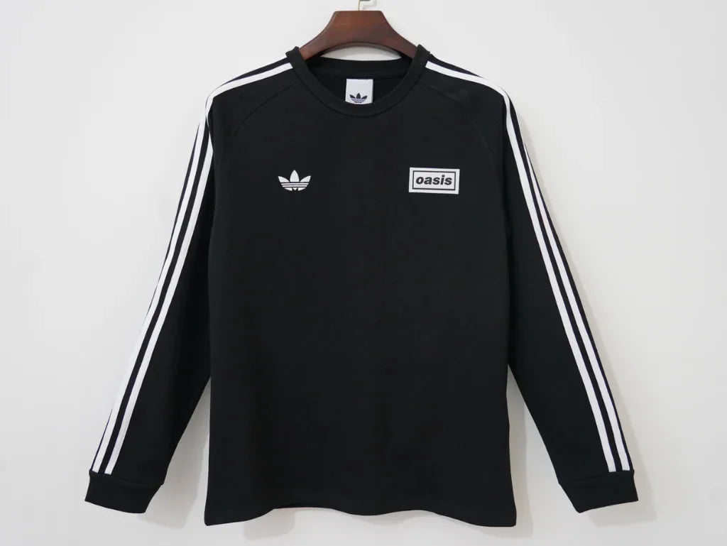Oasis 25/26 Black/White Stripes Long-Sleeve Jersey