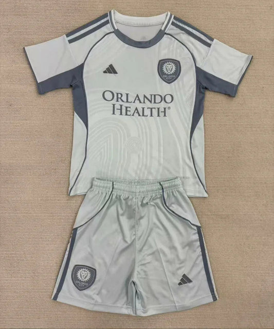 Orlando City 25/26 Gray Pre-Game Kids Jersey Set