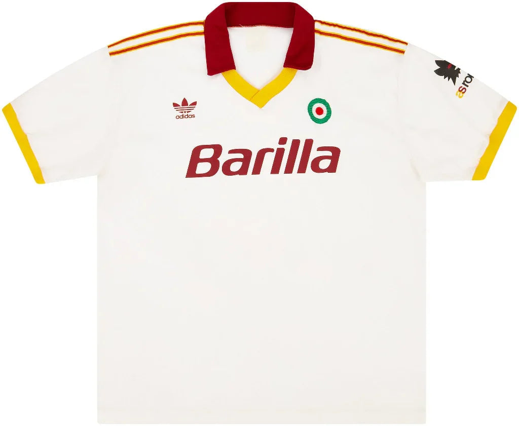 Roma 1991/92 Vintage Retro White Away Jersey