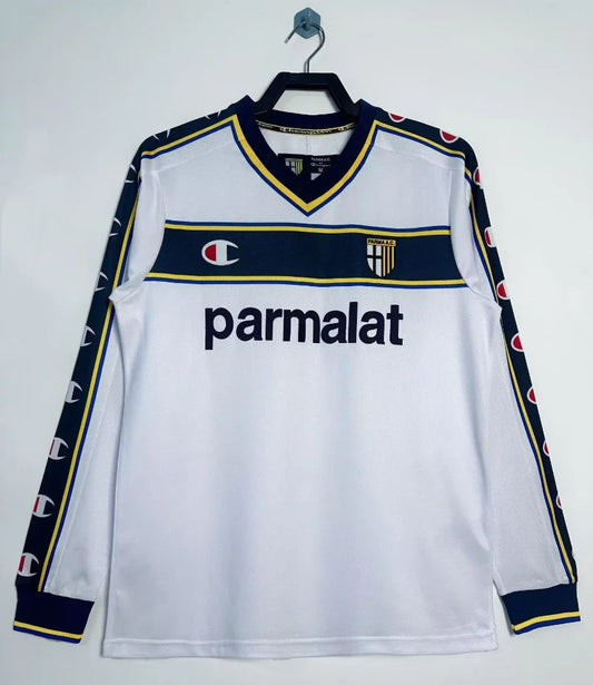 Parma 2002/03 Vintage Retro White Away Long Sleeves Jersey