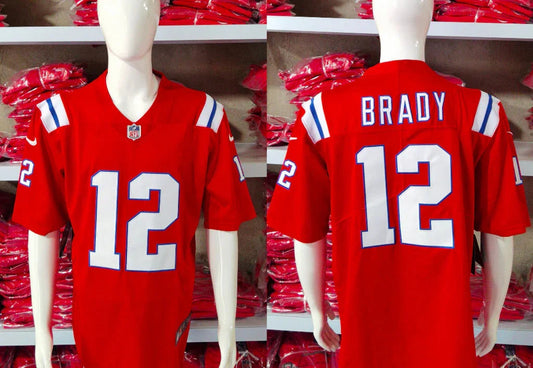 Patriots 25/26 Brady #12 Red NFL Game Jersey