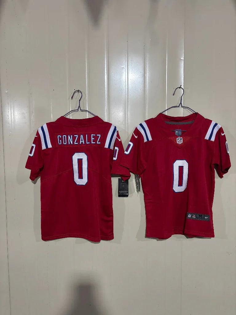 Patriots 25/26 Gonzalez #0 Red Game Kids Jersey