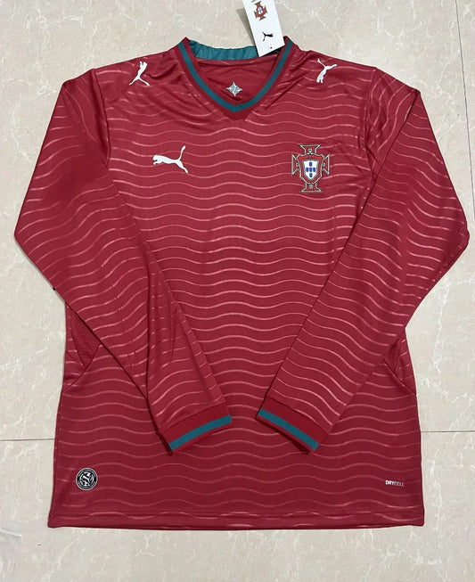 Portugal 2026 Red/Blue World Cup Home Long Sleeves Jersey