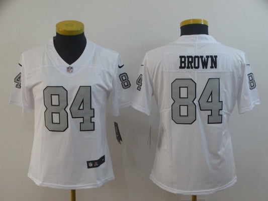 Raiders 2021/22 Brown #84 White/Black/Gray Women NFL Jersey