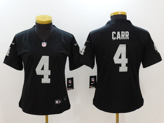 Raiders 2021/22 Carr #4 Black/White Women NFL Jersey