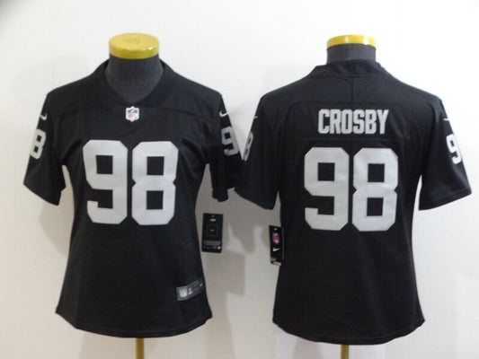 Raiders 2021/22 Crosby #98 Black/White Women NFL Jersey