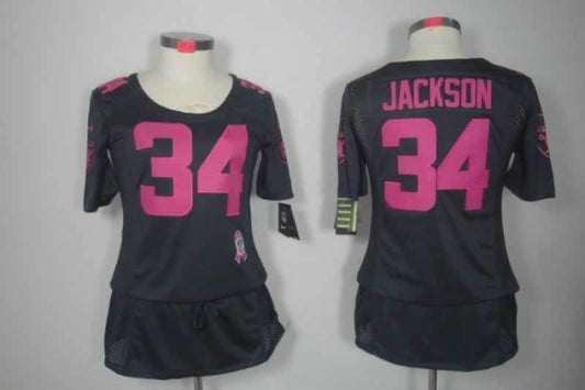 Raiders 2021/22 Jackson #34 Black/Pink Women NFL Jersey