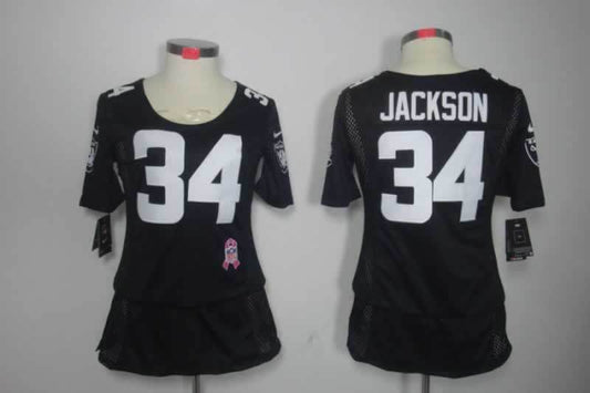Raiders 2021/22 Jackson #34 Black/White Women NFL Jersey